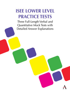 cover image of ISEE Lower Level Practice Tests